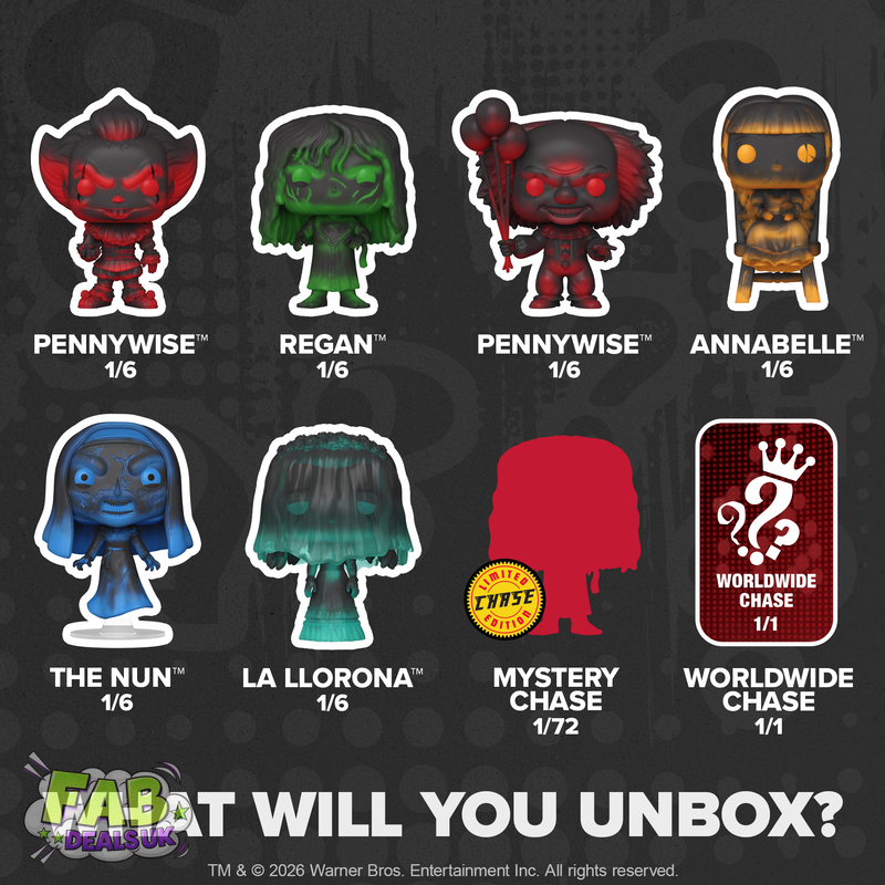 Horror Mystery Pop Blind Box with Chance of Chase Funko Pop