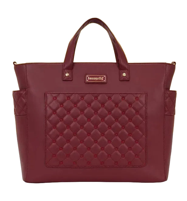 Red Pin Trader Loungefly Convertible Tote Bag / Backpack