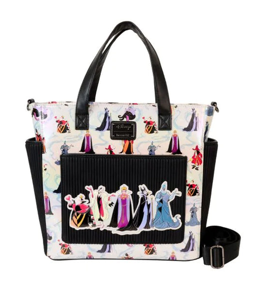Disney Villains Iridescent Convertible Tote Backpack Disney Loungefly