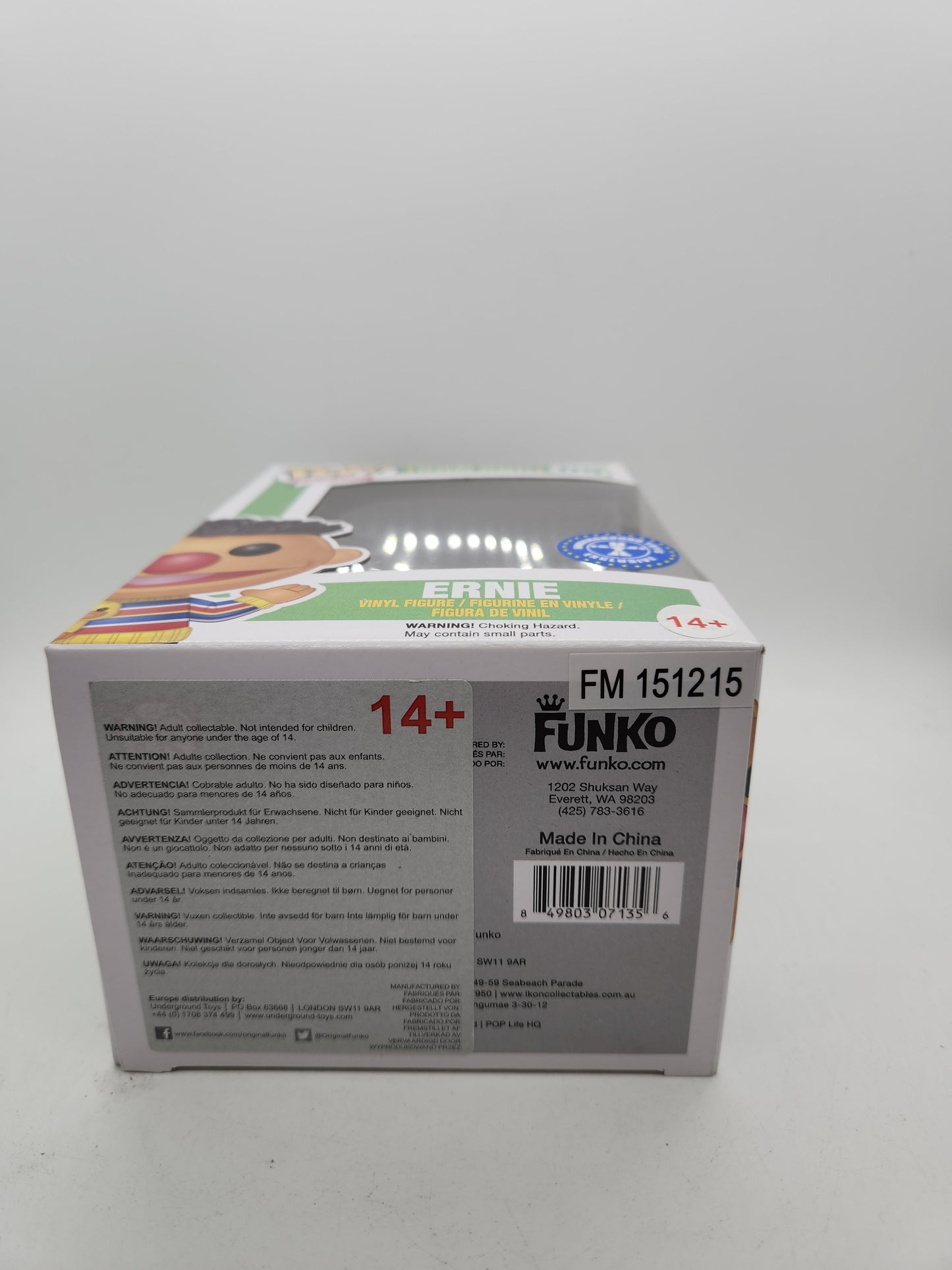 #05 Ernie UNDERGROUND TOYS EXCLUSIVE Sesame Street Funko Pop