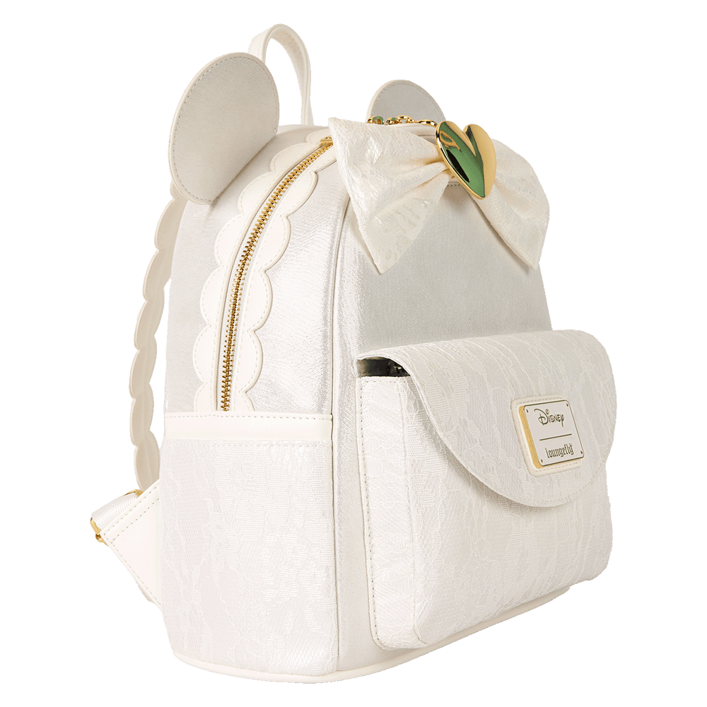 Minnie Mouse Iridescent Lace Wedding Disney Loungefly Mini Backpack