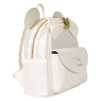 Minnie Mouse Iridescent Lace Wedding Disney Loungefly Mini Backpack