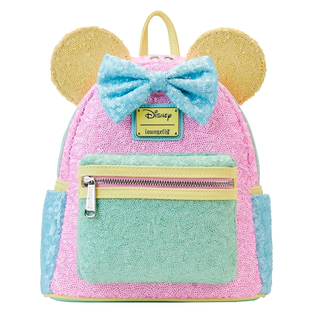 Disney Minnie Mouse Pastel Sequin Loungefly Mini Backpack (LE 2800)