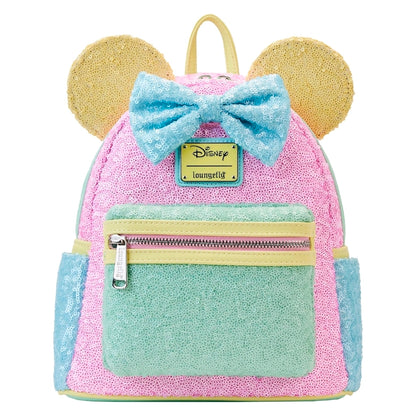 Disney Minnie Mouse Pastel Sequin Loungefly Mini Backpack (LE 2800)