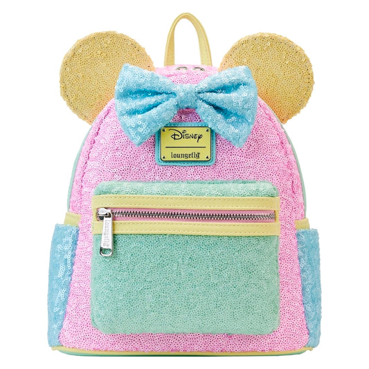 Disney Minnie Mouse Pastel Sequin Loungefly Mini Backpack (LE 2800)