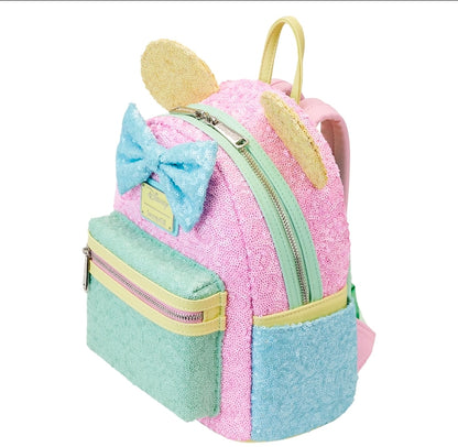 Disney Minnie Mouse Pastel Sequin Loungefly Mini Backpack (LE 2800)