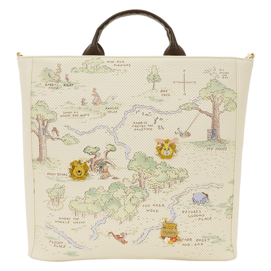 Winnie the Pooh Hundred Acre Wood Tote Pin Trader Disney Loungefly Crossbody Tote Bag