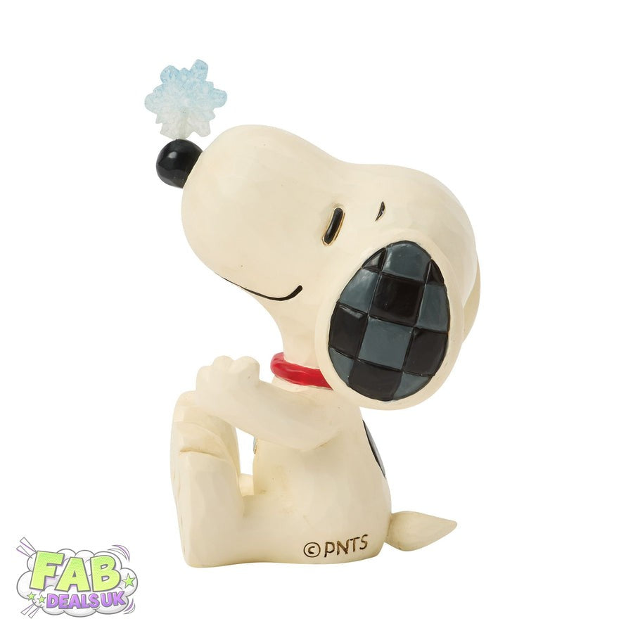 Snoopy with Snowflake on Nose Mini Figurine - Jim Shore Peanuts Ornament