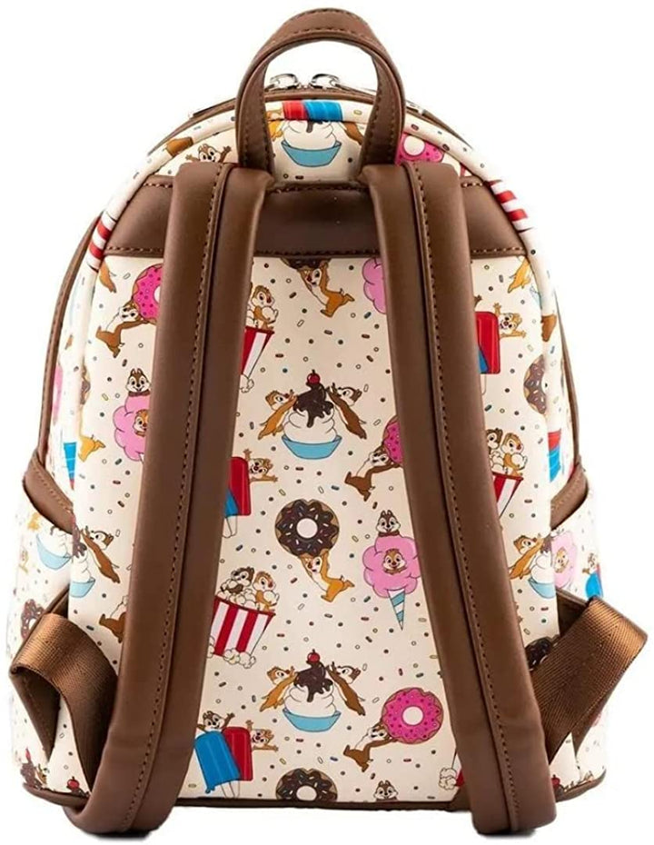 Chip and Dale Snacks AOP Disney Loungefly Mini Backpack