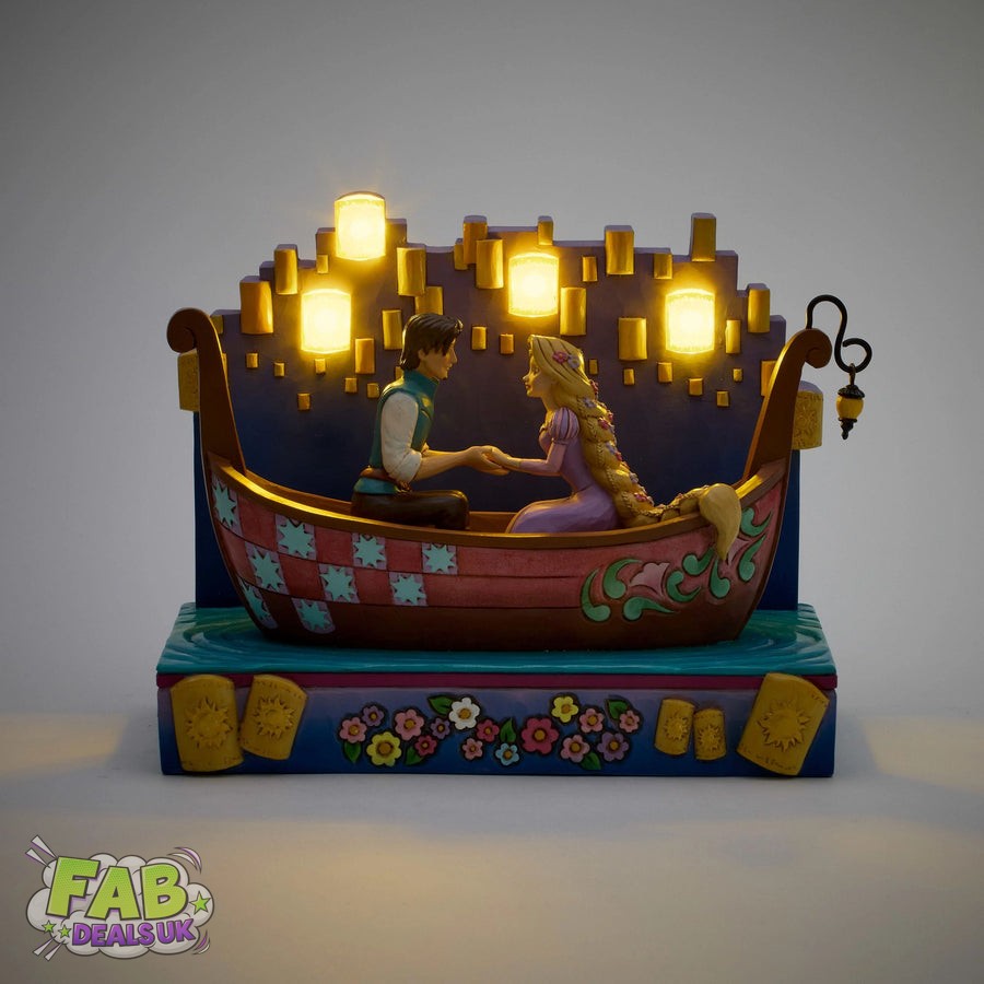 A Dream Come True (Tangled Boat with LED Lanterns) - Disney Traditions Ornament by Jim Shore