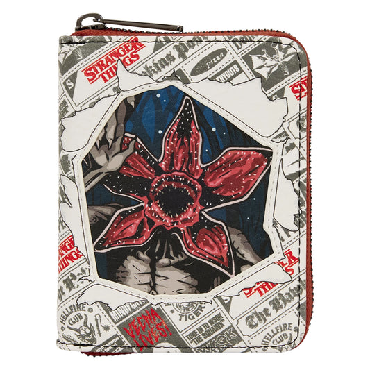 Demogorgon Netflix Stranger Things Loungefly Zip Around Purse Wallet Hawkins Post Newspaper