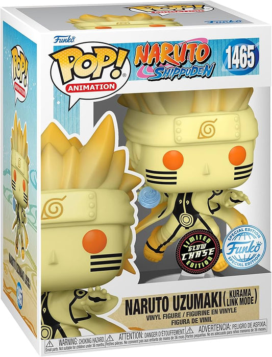 #1465 Naruto Uzumaki Kurama Link Mode GLOW CHASE Naruto Shippuden Animation Funko Pop