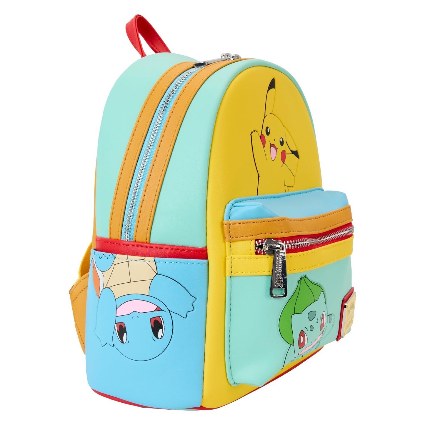 Pokemon Colour Block Loungefly Mini Backpack Pikachu Bulbasaur Charmander Squirtle