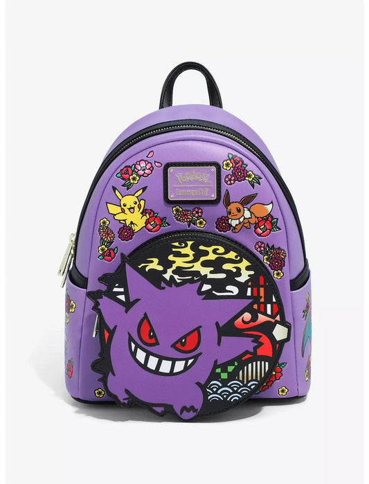Gengar Pokemon Floral Characters Loungefly Mini Backpack