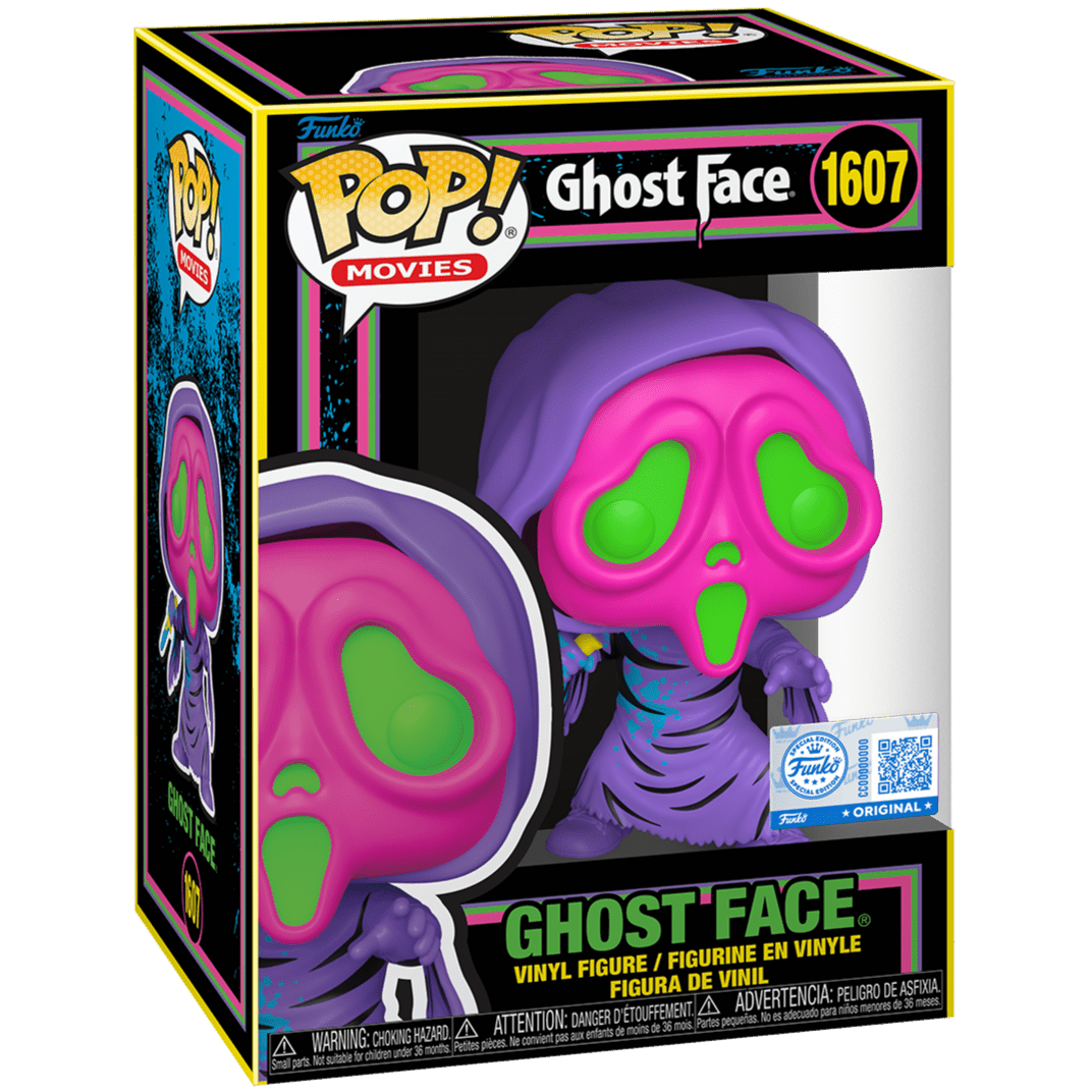 #1607 Ghost Face Blacklight Scream Horror Movies Funko Pop