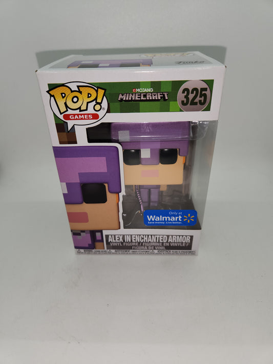 #325 Alex In Enchanted Armor WALMART EXCLUSIVE Minecraft Games Funko Pop