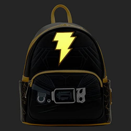 Black Adam LIGHT UP Lightening Bolt DC Heroes Loungefly Mini Backpack