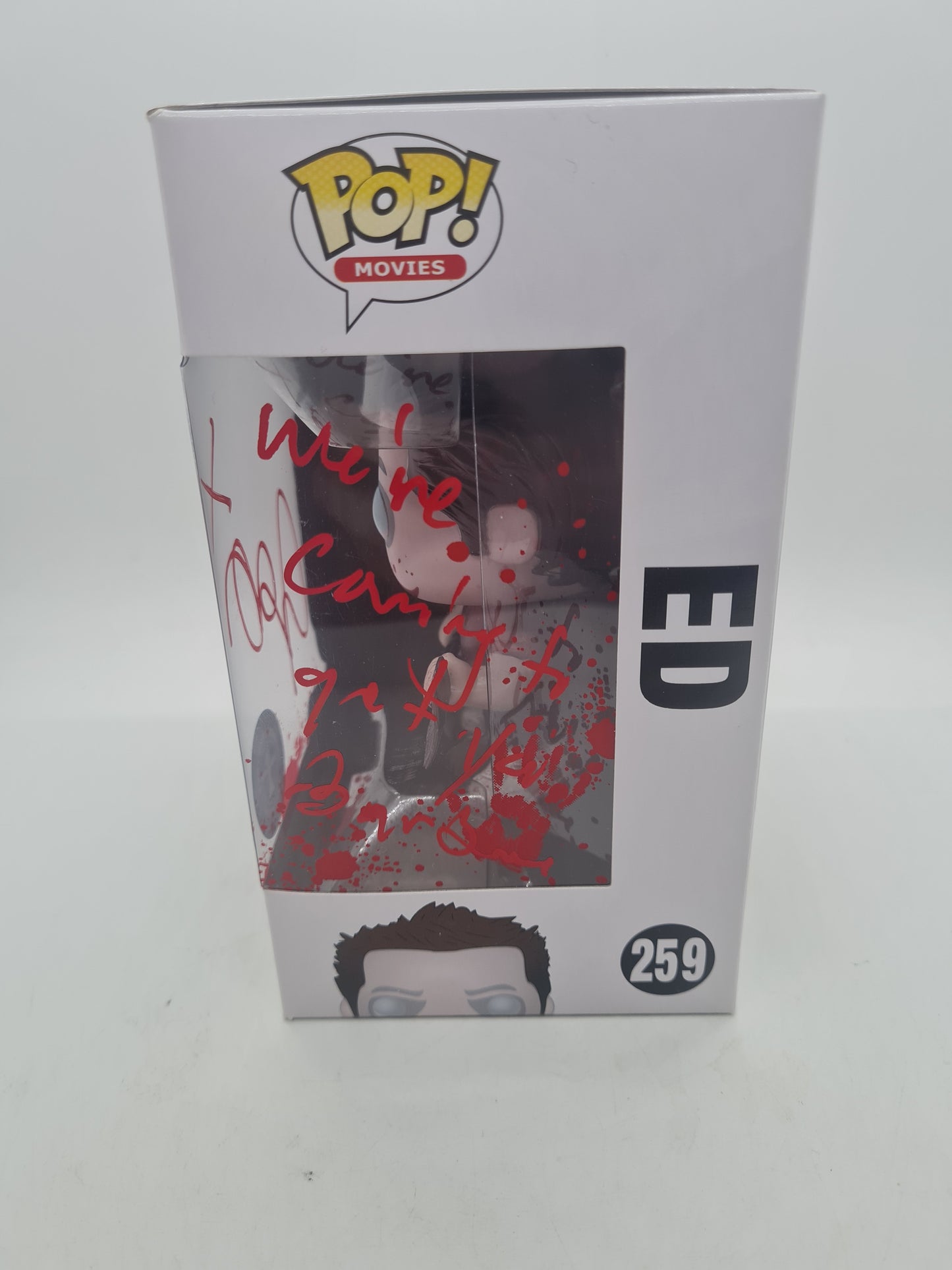 #259 Ed (Zombie) SIGNED BY NICK FROST Shaun Of The Dead Movies Funko Pop In Stack