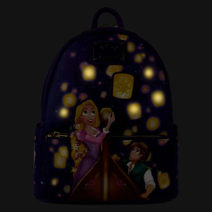 Rapunzel and Flynn Rider Light Up Lanterns Disney Tangled Loungefly Mini Backpack