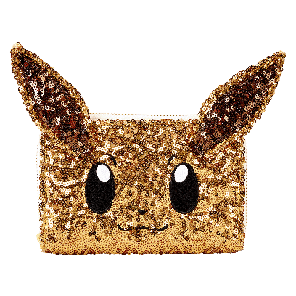 Eevee Sequin Pokemon Zip Around Loungefly Purse