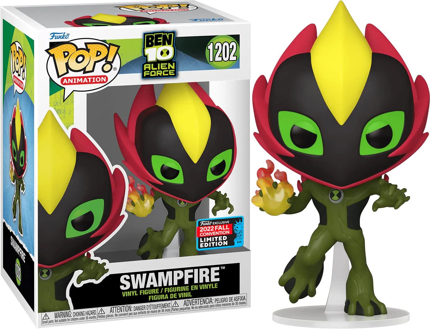 #1202 Swampfire 2022 FALL CONVENTION Ben 10 Alien Force Animation Funko Pop
