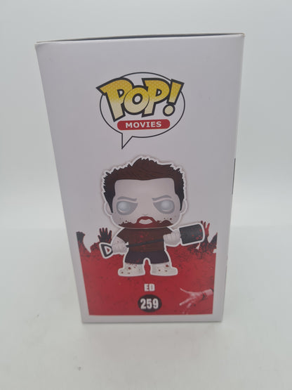 #259 Ed (Zombie) SIGNED BY NICK FROST Shaun Of The Dead Movies Funko Pop In Stack