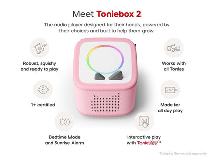Toniebox 2 Cloud Pink Starter Set Creative Tonie Rubie UK Tonies
