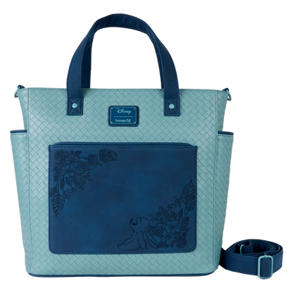 Disney Stitch Embroidered Floral Convertible Backpack & Tote Crossbody Loungefly Bag