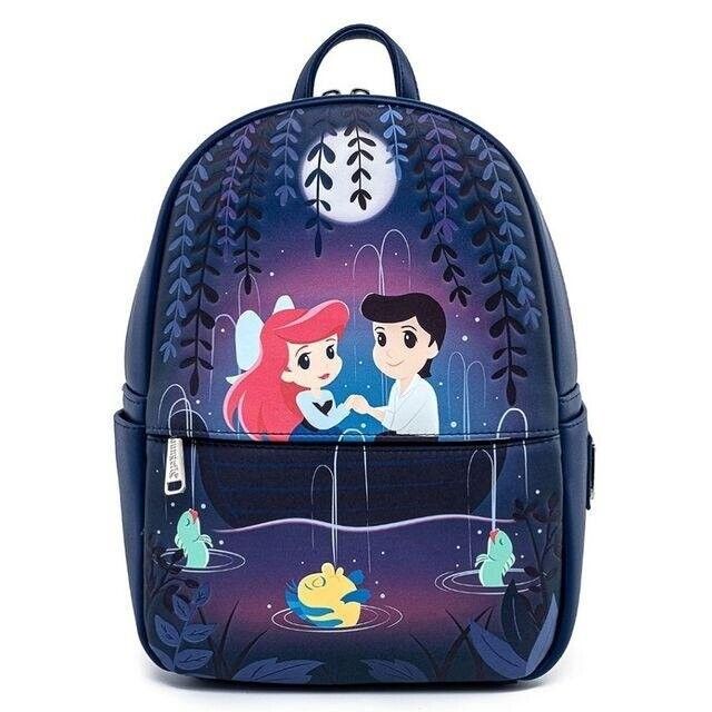 Ariel and Eric Chibi Little Mermaid Kiss the Girl Gondola Scene Disney Loungefly Mini Backpack