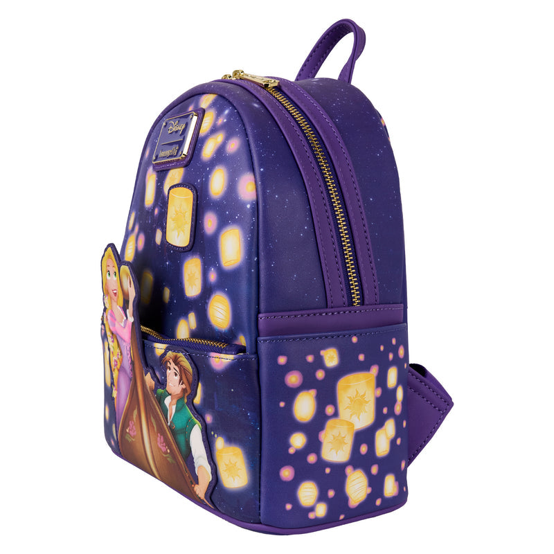 Rapunzel and Flynn Rider Light Up Lanterns Disney Tangled Loungefly Mini Backpack