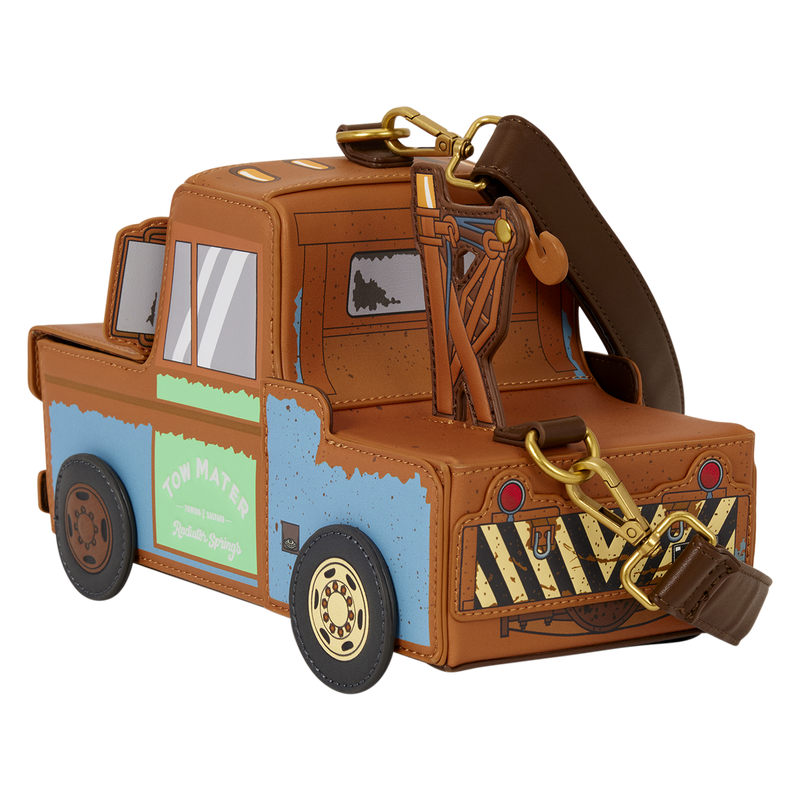 Tow Mater Cars 20th Anniversary Figural Disney Pixar Loungefly Crossbody Bag