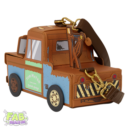 Tow Mater Cars 20th Anniversary Figural Disney Pixar Loungefly Crossbody Bag