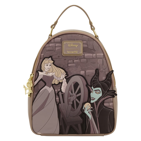 Aurora Spinning Wheel Sleeping Beauty Princess Disney Loungefly Mini Backpack
