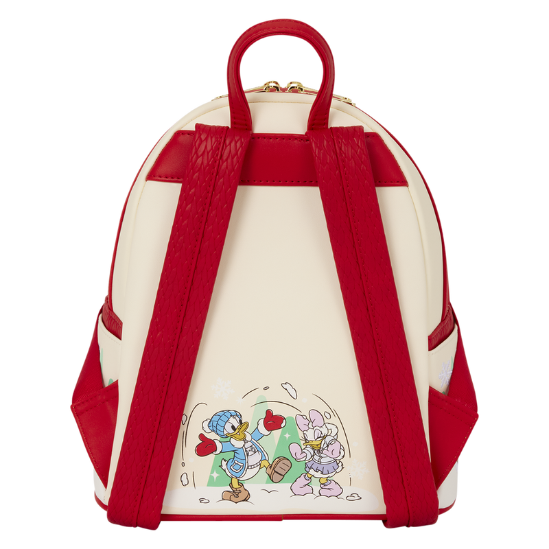 Mickey Mouse and Friends Holiday Ice Skating Disney Loungefly Mini Backpack
