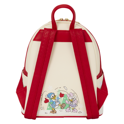 Mickey Mouse and Friends Holiday Ice Skating Disney Loungefly Mini Backpack
