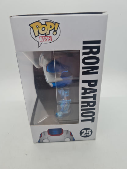 #25 Iron Patriot METALLIC Iron Man 3 Marvel Funko Pop In Stack