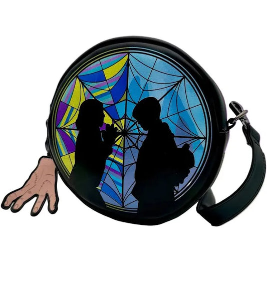 The Addams Scene Wednesday Crossbody Bag Loungefly