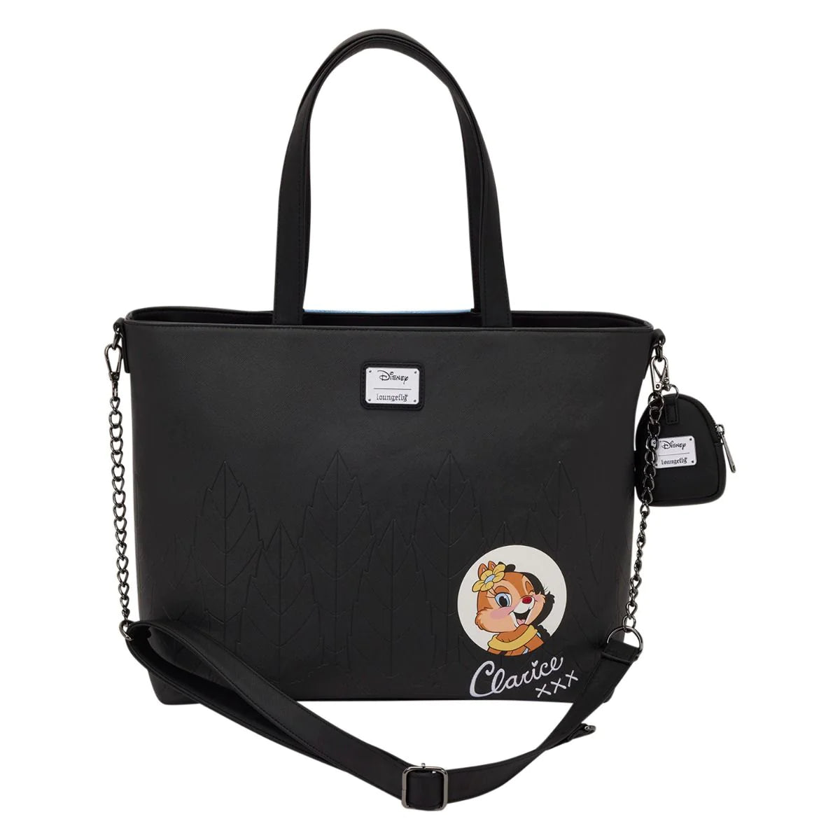 Chip n Dale Two Chips and a Miss Chipmunk Disney Loungefly Crossbody Tote Bag With Coin Purse