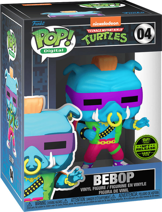 #04 Bebop Blacklight NFT DIGITAL 1467 pcs TMNT Teenage Mutant Ninja Turtles Funko Pop in Stack