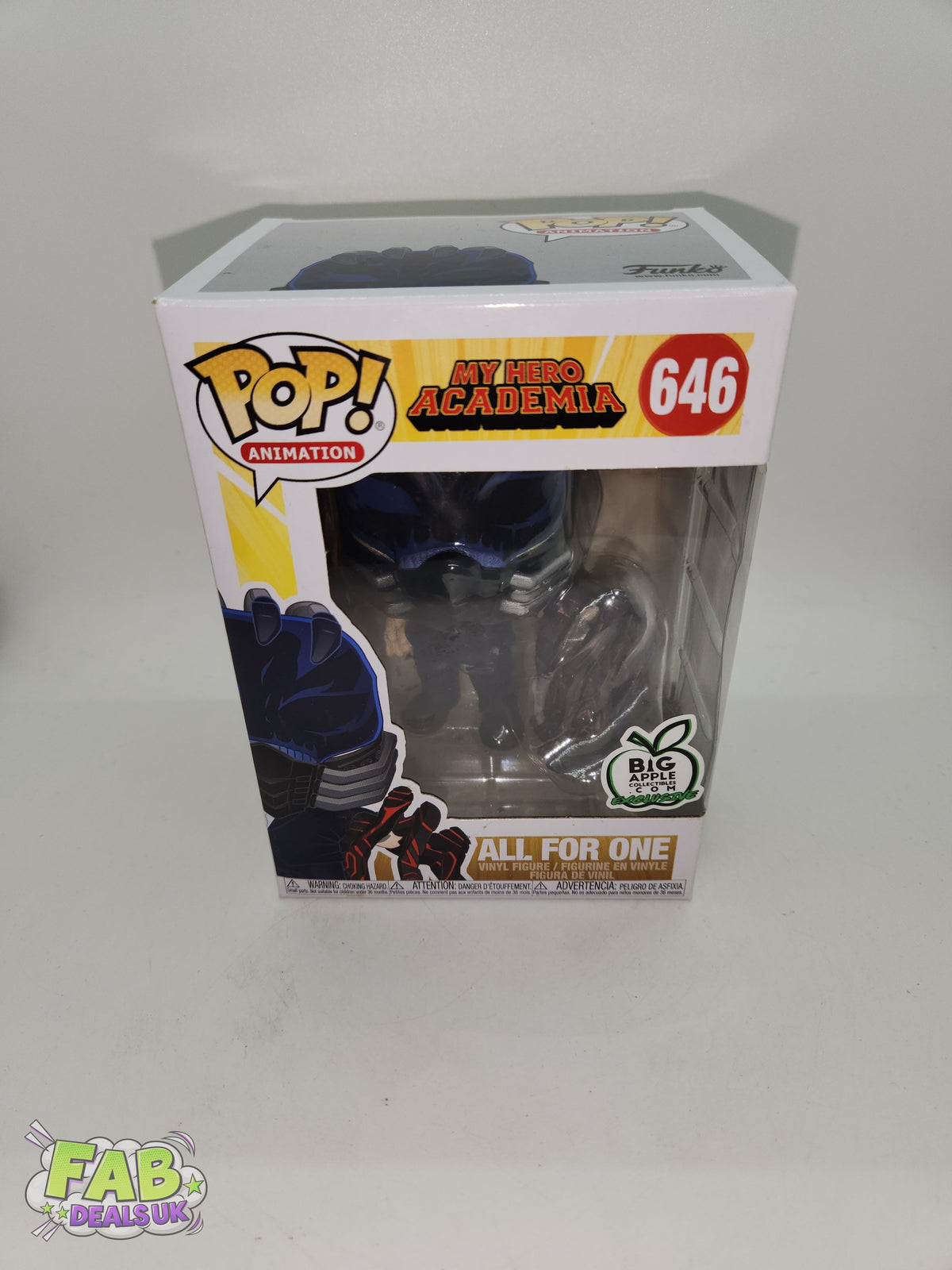 #646 All For One BIG APPLE EXCLUSIVE My Hero Academia Animation Funko Pop