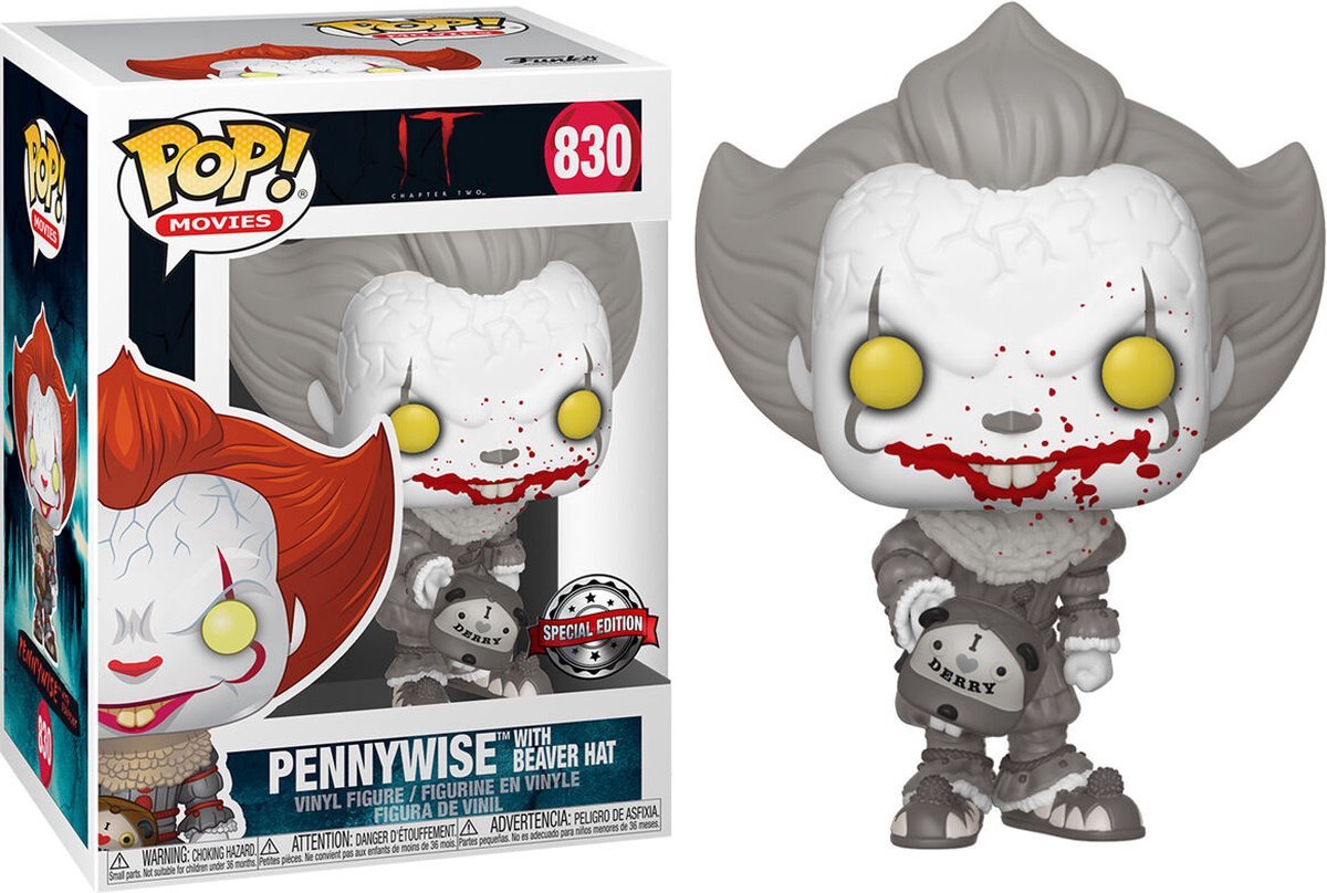 #830 Pennywise With Beaver Hat IT Movies Funko Pop