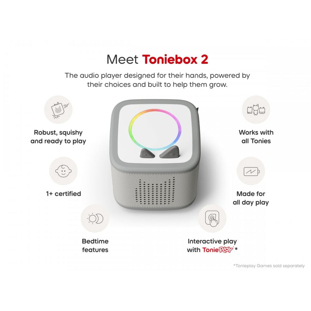 Toniebox 2 Moon Grey Starter Set Creative Tonie Rubie UK Tonies