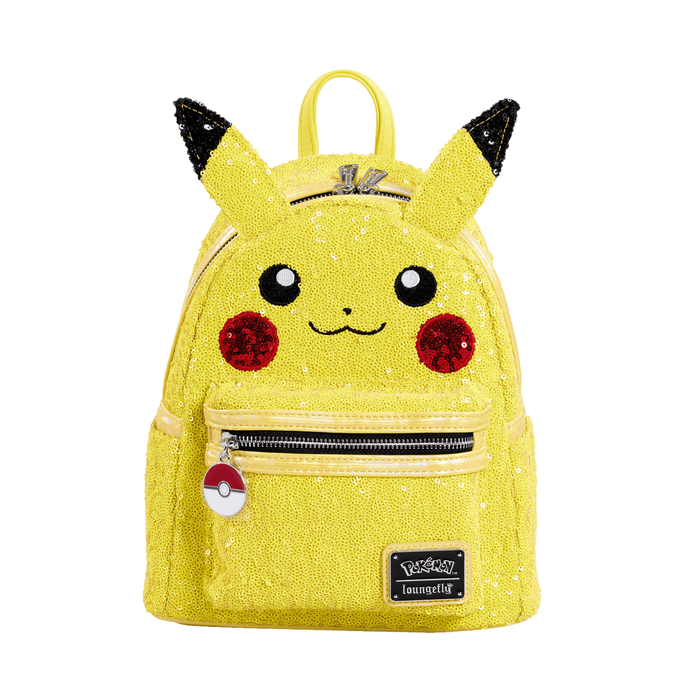 Sequin Pikachu Pokemon Cosplay Mini Backpack