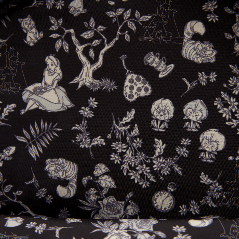Alice in Wonderland Sketch Floral Disney Loungefly Mini Backpack