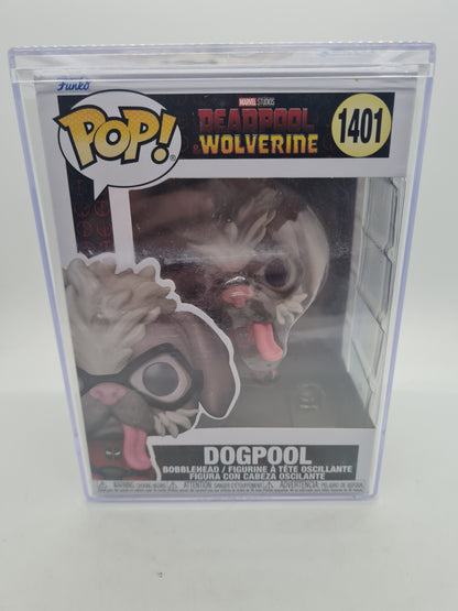 #1401 Dogpool Signed Pawtograph Deadpool Marvel Funko Pop In Stack