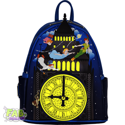 Peter Pan Clock GLOW Disney Loungefly Mini Backpack
