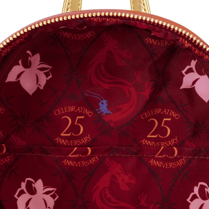 Mulan 25th Anniversary Mushu Glitter Cosplay Disney Loungefly Mini Backpack