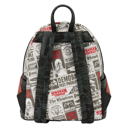 Demogorgon Netflix Stranger Things Loungefly Mini Backpack Hawkins Post Newspaper