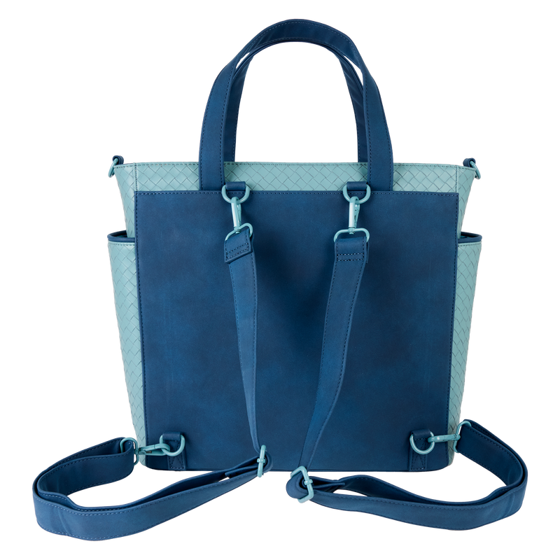Disney Stitch Embroidered Floral Convertible Backpack & Tote Crossbody Loungefly Bag