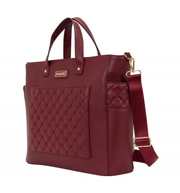 Red Pin Trader Loungefly Convertible Tote Bag / Backpack